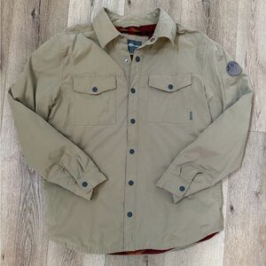 Eddie Bauer Men's Khaki Fleece Lined Jacket
